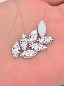 100pcs Rhinestone Decor Eye, Garment Decoration, For DIY - Silver - View 3
