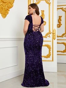 Robe habillée sirène à paillettes