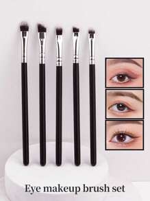 5件套眼部化妆刷套装，化妆刷套装，化妆刷组合，化妆刷套装，全套化妆刷，化妆刷套装，全套化妆工具，刷子套装，化妆刷套装，化妆礼盒套装 - 黑色 - 查看 1