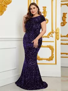 Robe habillée sirène à paillettes