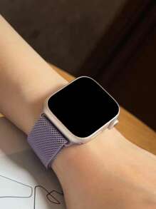 1 pieza Correa de reloj compatible con Apple Watch de acero inoxidable magnético