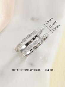 AIHUASI 1 chiếc nhẫn cưới bằng bạc Sterling 925 xoắn dành cho nữ, có thể điều chỉnh, nhẫn bảo vệ tuyệt đẹp, nhẫn đính hôn có thể xếp chồng, đá Cubic Zirconia cấp AAAAA, trang sức cao cấp, quà tặng ngày lễ tình nhân - Bạc - Xem 5
