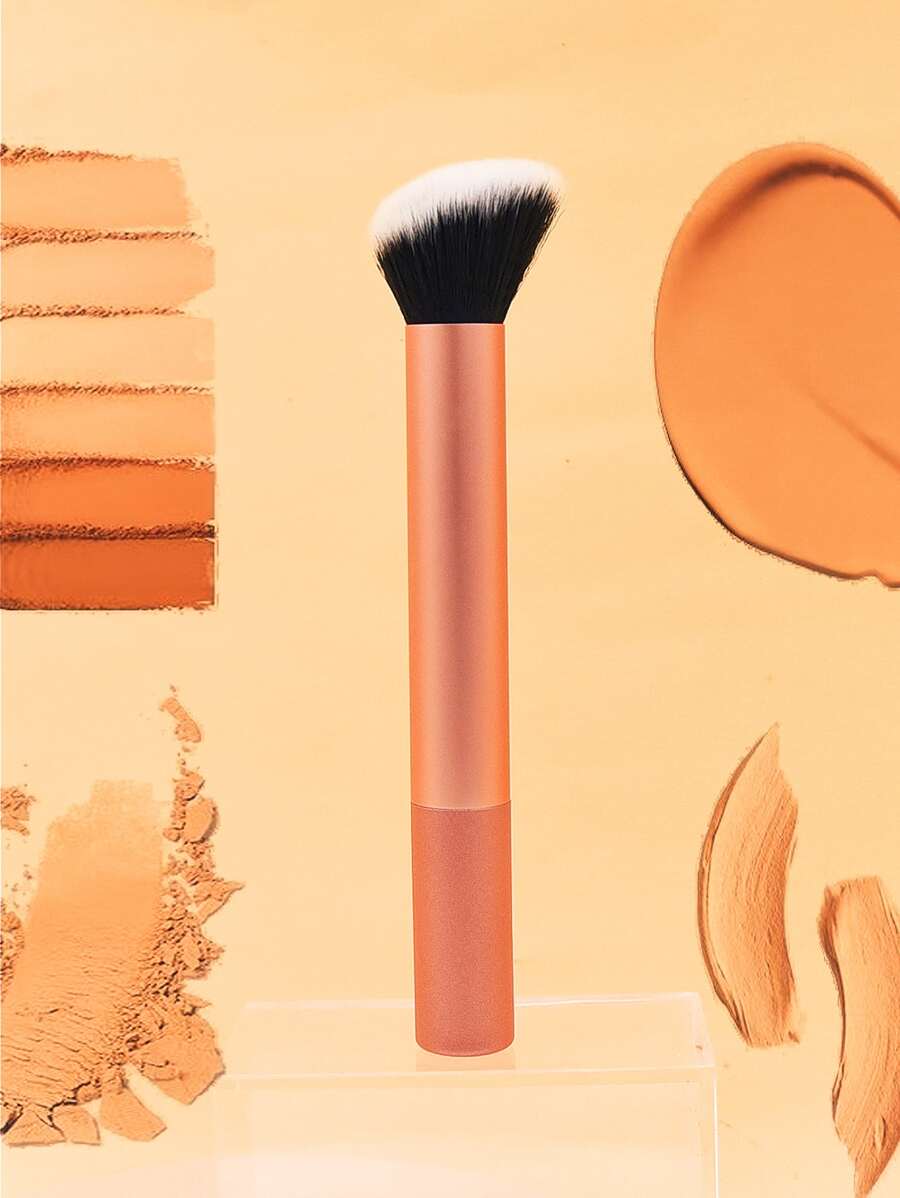 1pc Portable Contouring Brush Makeup Brush - Rose Gold - View 1
