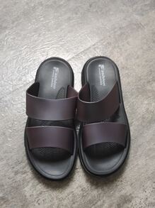 男士雙肩帶拖鞋時尚浴室拖鞋 - 棕色 - 查看 3