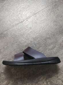 男士雙肩帶拖鞋時尚浴室拖鞋 - 棕色 - 查看 4