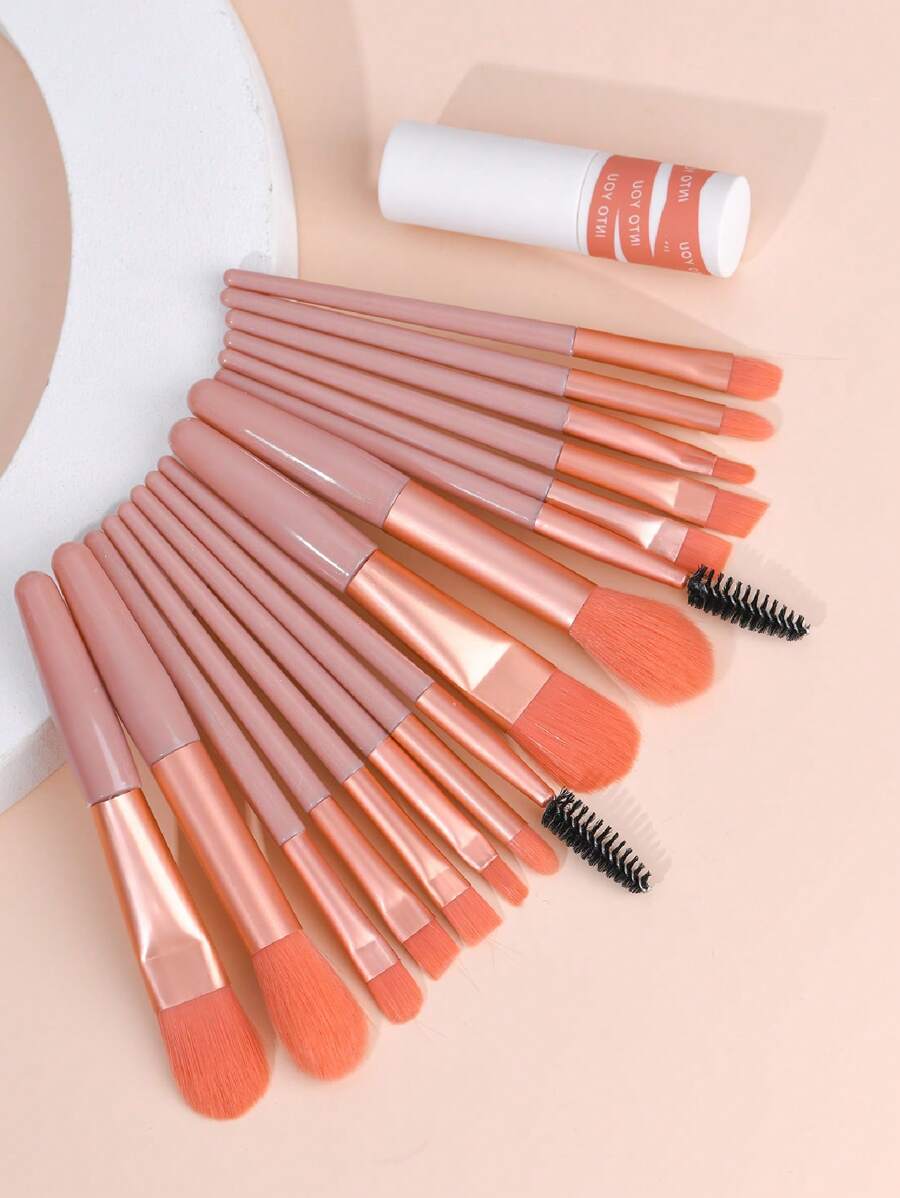 16pcs Makeup Brush Set,Brush Set,Makeup Brush Kit,Make Up Brush Set,Make Up Set Complete,Makeup Brush Set,Complete Makeup Kit,Brush Kit,Brushes Makeup Set,Makeup Gift Set,Set - Coral Pink - View 1