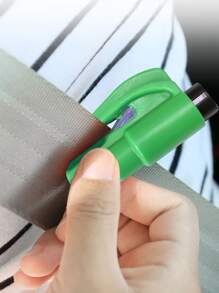 1 cái búa phá cửa sổ khẩn cấp cho ô tô - màu xanh lá - Xem 2