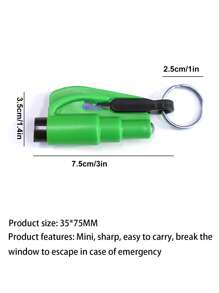 1 cái búa phá cửa sổ khẩn cấp cho ô tô - màu xanh lá - Xem 4