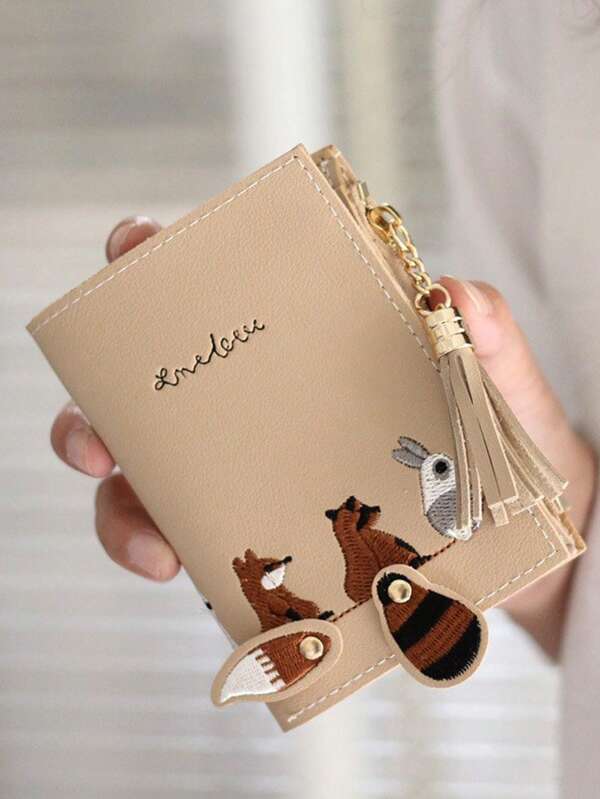 韩版女士钱包带流苏吊坠卡包学生包礼品包礼物送老师女士钱包零钱包小钱包可爱钱包