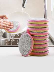 5入組清潔海綿洗碗百潔布廚房用 - 粉色 - 查看 1