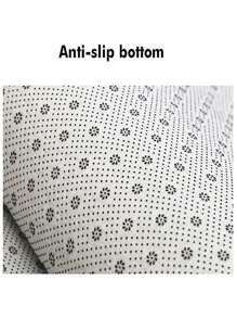 Alfombra de piso abstracto con patrón de luna moderno anti deslizante para casa - Caqui - Ver 2