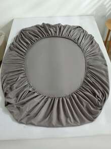 1入組素色床笠臥室極簡主義織物床笠 - 灰色 - 查看 6