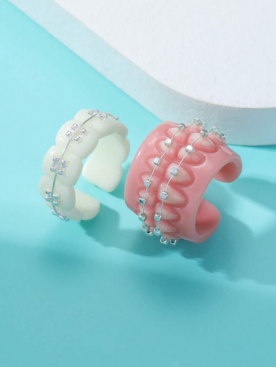 2 piezas Brackets Anillo abierto - Multicolor - Ver 1