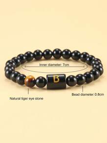 Vòng tay đính cườm chi tiết 1 cái - màu đen - Xem 4