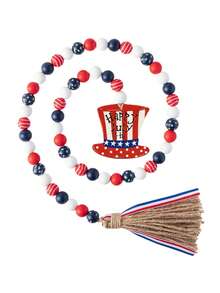 1 cái Charm Tua đính cườm, Mặt dây chuyền bằng gỗ Ngày Độc lập - Nhiều màu - Xem 2