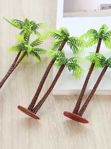 10pcs Simulation Mini Coconut Tree Decoration, Fake Plastic Plant For Home Decor - Multicolor - View 4