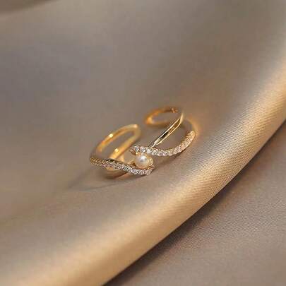 水鑽裝飾開口戒指