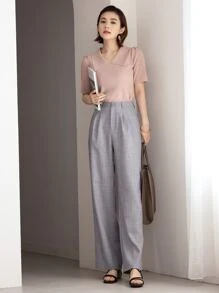 DAZY Solid Ribbed Knit Top - Pink - View 8