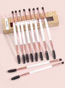 10入組雙面睫毛刷套裝 - 白色 - 查看 1