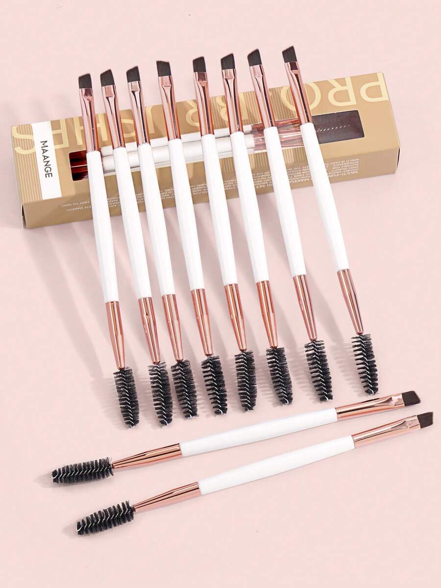 10入組雙面睫毛刷套裝 - 白色 - 查看 1