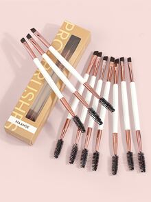 10入組雙面睫毛刷套裝 - 白色 - 查看 2