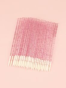 50pcs Disposable Eyeliner Brush - Hot Pink - View 2