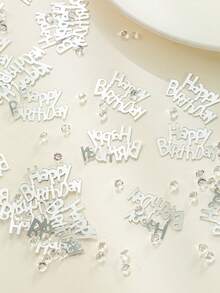 1包生日金屬裝飾五彩紙屑用於生日派對PVC銀色填充五彩紙屑 - 銀色 - 查看 4