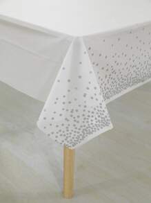 1 gói Khăn trải bàn dùng một lần họa tiết chấm bi, Khăn trải bàn dùng một lần cho bữa tiệc - trắng - Xem 1