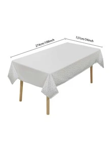 1 gói Khăn trải bàn dùng một lần họa tiết chấm bi, Khăn trải bàn dùng một lần cho bữa tiệc - trắng - Xem 3