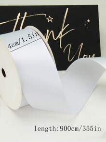 1 pieza blanco regalo liso tira para fiesta - Blanco - Ver 2