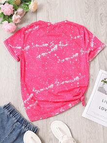 SHEIN Unity 1pc Letter & Figure Graphic Tee - Pink - View 2