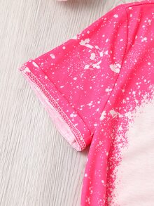 SHEIN Unity 1pc Letter & Figure Graphic Tee - Pink - View 6