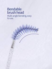 MAANGE 50pcs Crystal Handle Disposable Eyelash Brush,Easy Carrying Makeup Tools For Travel - Blue - View 4