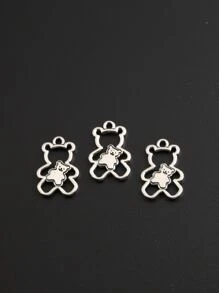 20入組熊DIY吊墜 - 銀色 - 查看 1