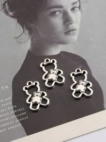 20入組熊DIY吊墜 - 銀色 - 查看 2