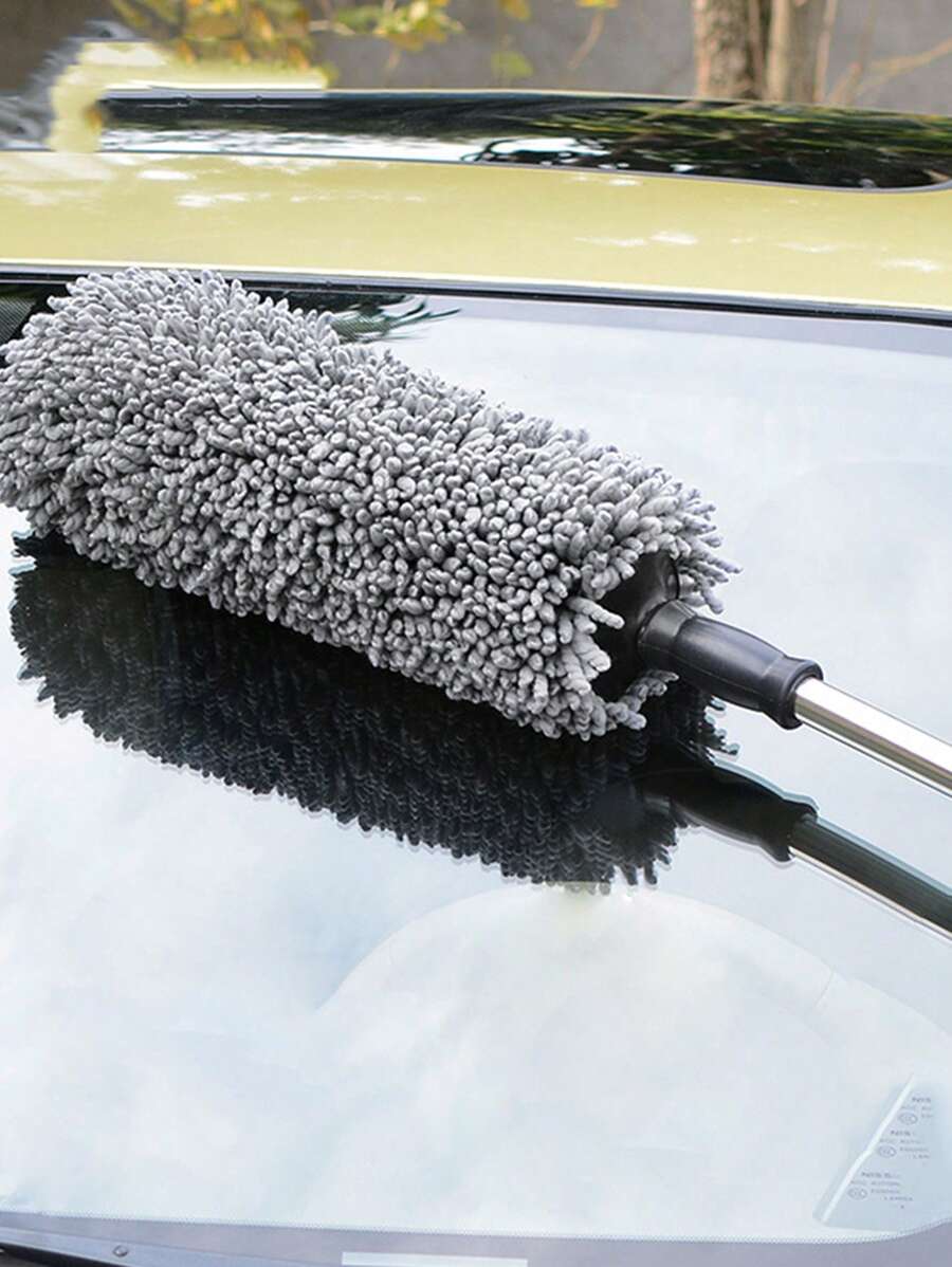 1pc Telescopic Car Washing Brush - Grey - View 1