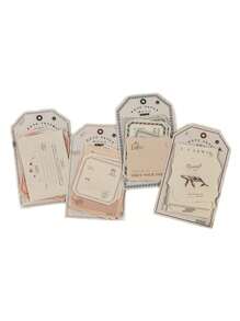 4 piezas Nota adhesiva con patrón mixto - Multicolor - Ver 1