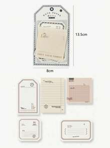 4 piezas Nota adhesiva con patrón mixto - Multicolor - Ver 2