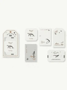 4 piezas Nota adhesiva con patrón mixto - Multicolor - Ver 3