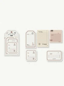 4 piezas Nota adhesiva con patrón mixto - Multicolor - Ver 4