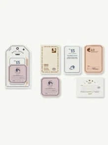 4 piezas Nota adhesiva con patrón mixto - Multicolor - Ver 6