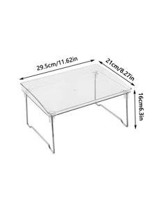 1入組透明收納塑膠可折疊桌面收納 - 無色 - 查看 2