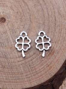 60入組/套創意鋅合金幸運草DIY吊墜適用於女士DIY首飾製作