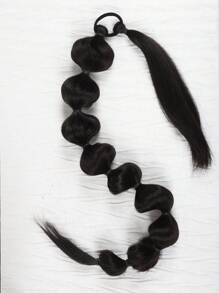 Extensión del pelo extra larga recto coleta sintético - Marrón Chocolate - Ver 4