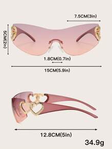1 pezzo Vetro decorativo senza cornice in plastica per decorare le bacche estive, per l'esterno, stile preppy per il ritorno a scuola - Multicolore - Visualizzare 3
