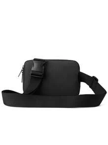 Mini Bum Bag Letter Embossed Black - Black - View 2