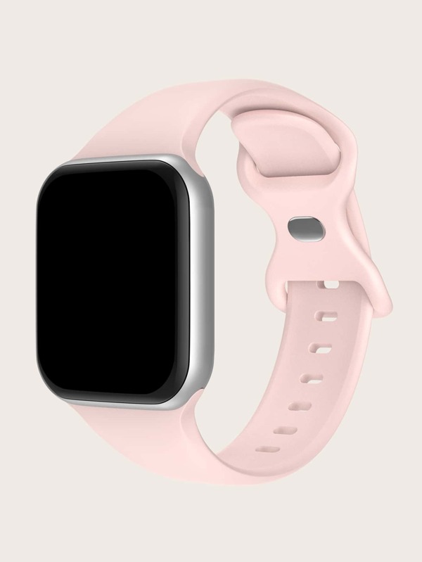 1 pièce Bande de montre en silicone unisexe de couleur unie, compatible avec la série Apple Watch Ultra/Se/9/8/7/6/5/4/3/2/1, convient pour les sangles 38mm 40mm 41mm 42mm 44mm 45mm 49mm pour une montre douce, confortable et étanche pour les sports.