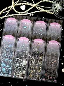 1入組混合圖案多種簡約風多用途貼紙裝飾用品 - 彩色 - 查看 5