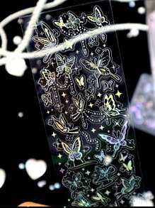 1入組混合圖案多種簡約風多用途貼紙裝飾用品 - 彩色 - 查看 6