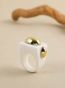 幾何裝飾戒指 - 彩色 - 查看 1